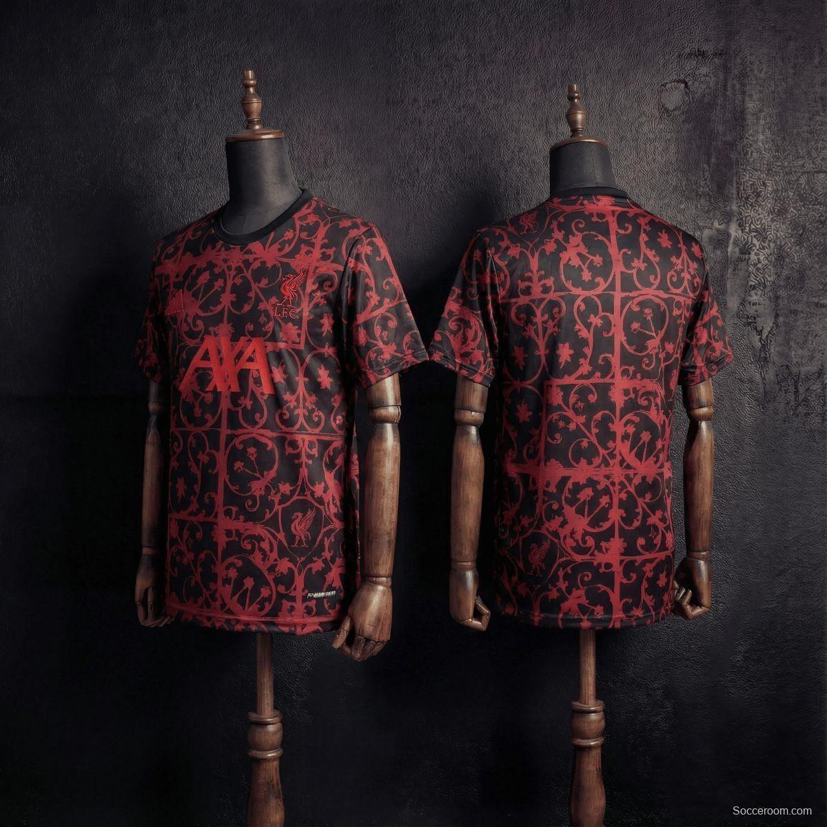 25/26 Liverpool Training Jersey Red And Black Jersey