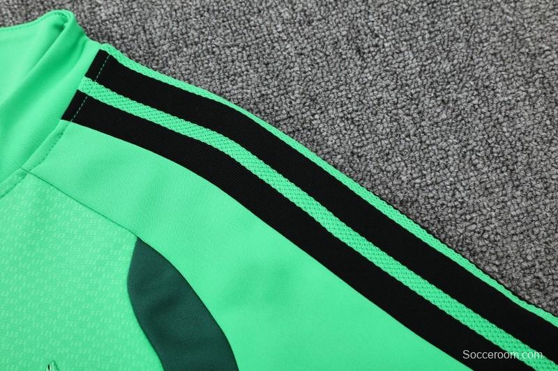 26/27  Mexico Green Half Zipper Jacket Tracksuit  + Long Pants
