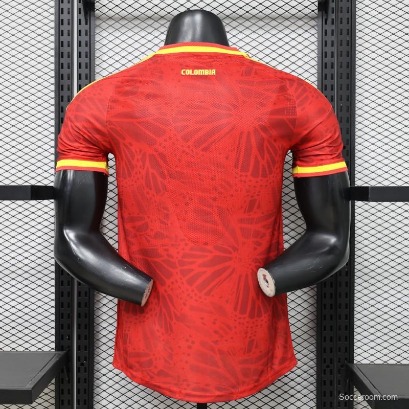 Player Version 2026 Colombia Red & Yellow Away Jersey