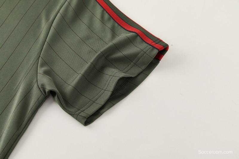 26/27 Bayern München  Forest Green  Pinstripe  Short Sleeve+Soccer Shorts