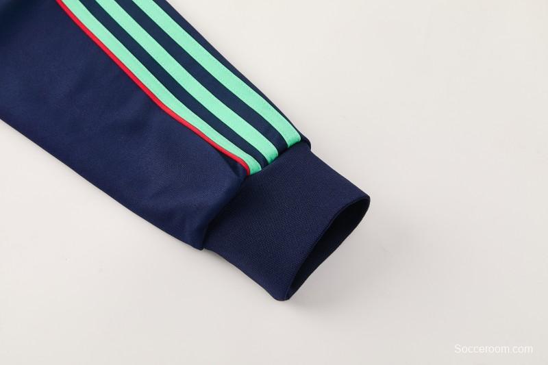 2026/27 Adidas Originals Navy Blue Full Zipper Jacket Tracksuit + Long Pants