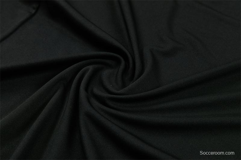 2026 Spain Black & White Half Zipper Jacket Tracksuit + Long Pants