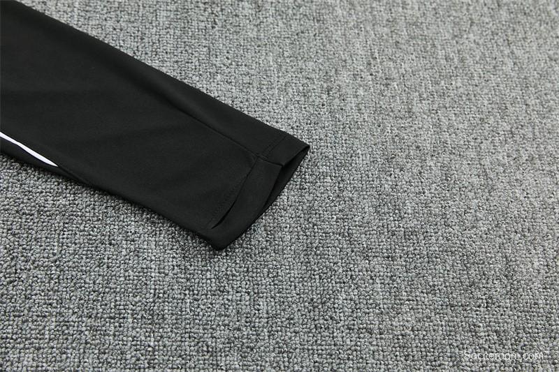 2026 Atletico Madrid Black Half Zipper Jacket Tracksuit + Long Pants