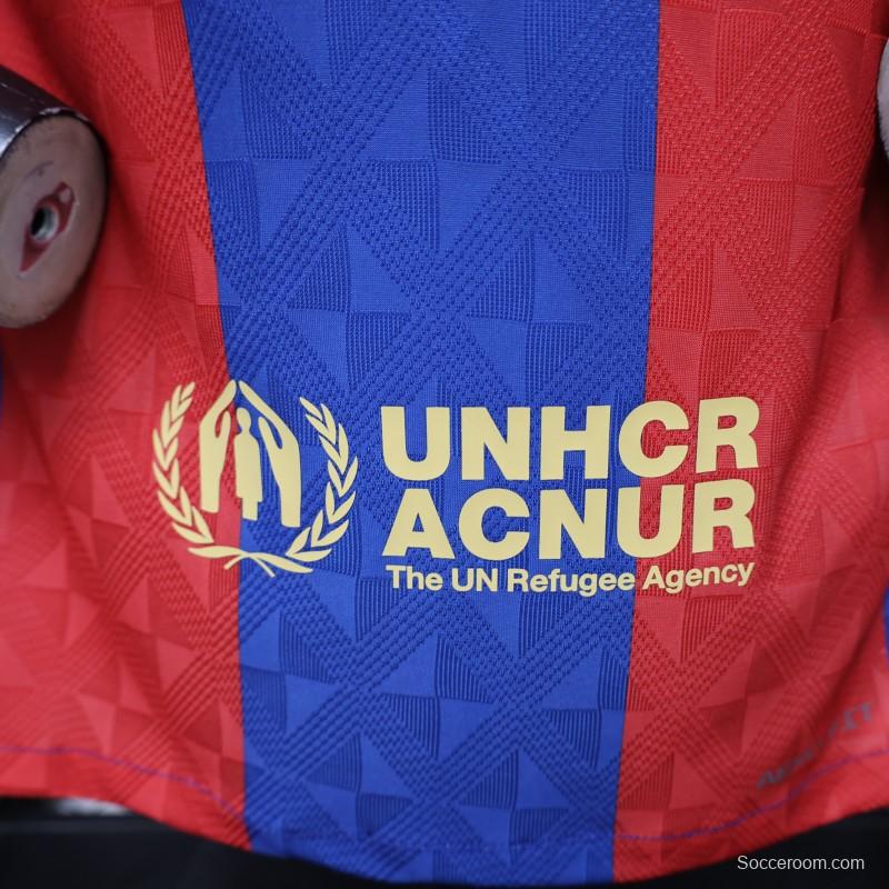 Player Version 26/27 FC Barcelona Home Red Blue  Stripe Jersey