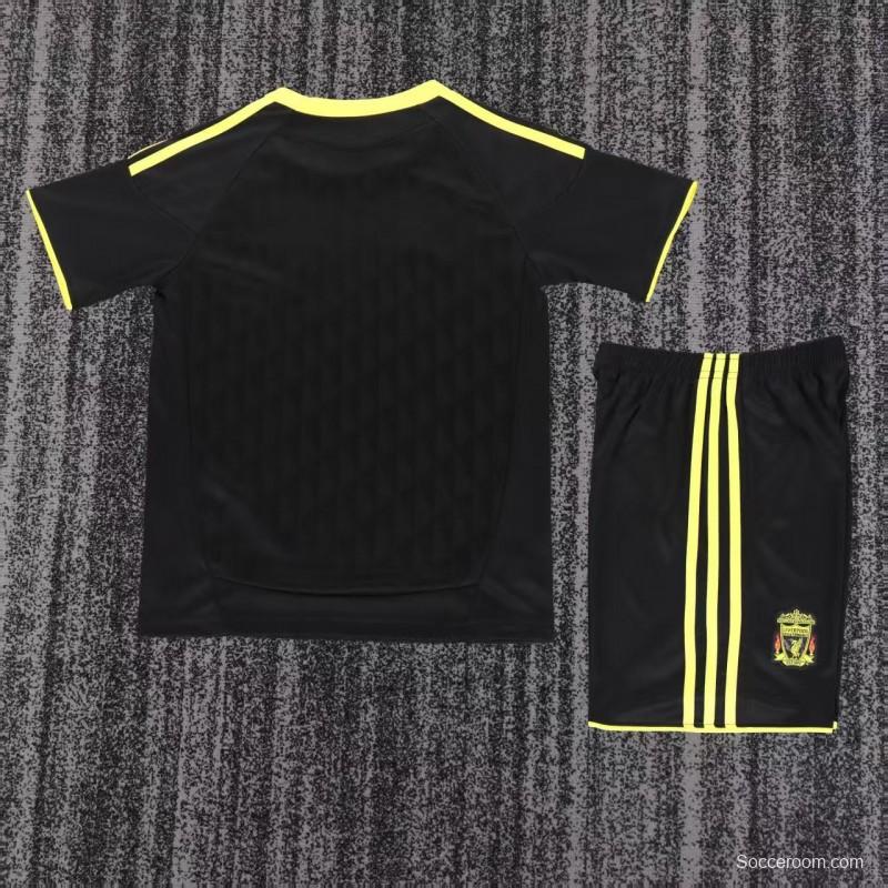 Retro 2010/11 Kids Liverpool Black & Yellow Away Jersey