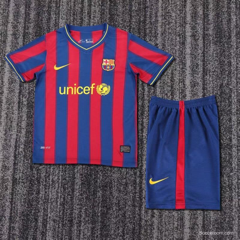 Retro Kids 09/10 FC Barcelona Home Jersey