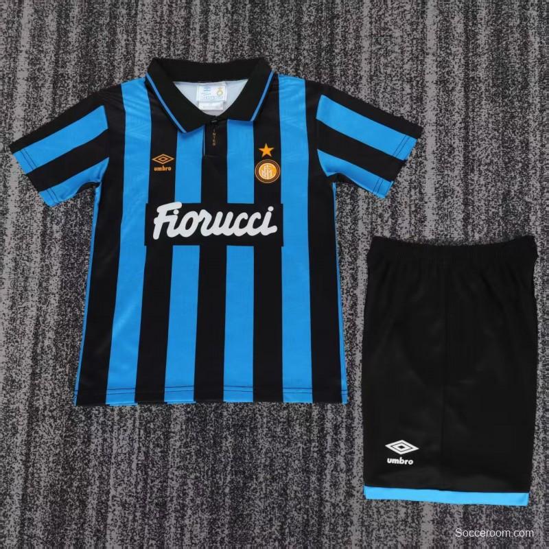Retro 92/94 Kids Inter Milan Blue-Black Home Jersey