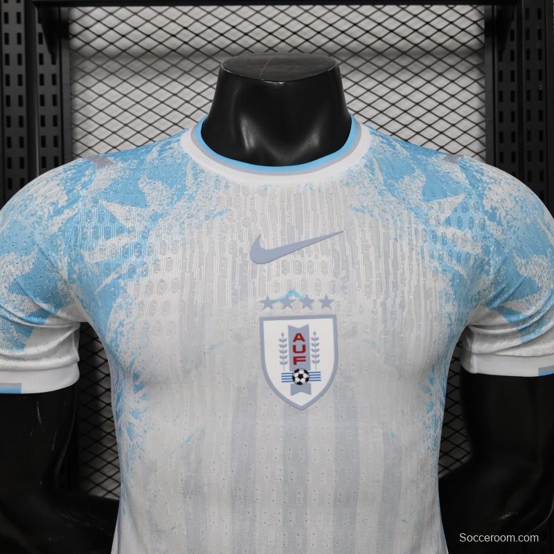 Player Version 2026 Uruguay Away Special Edition White  Jersey