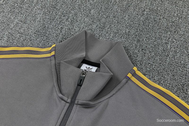 26/27 Manchester United Dark Gray Full Zipper Jacket+Long Pants