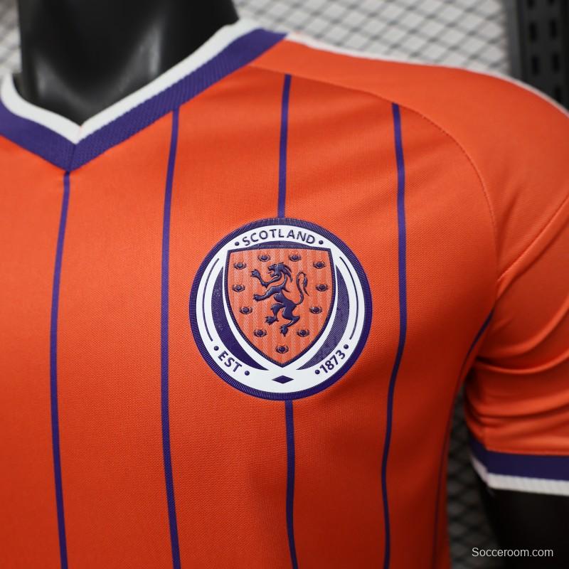 Player Version 26/27 Scotland Away Orange with Purple Pinstripe Jersey