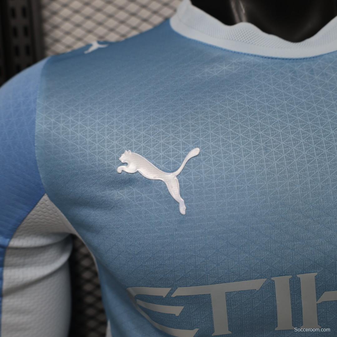 Player Version 26/27 Manchester City Sky Blue with White  Long Sleeve Jersey
