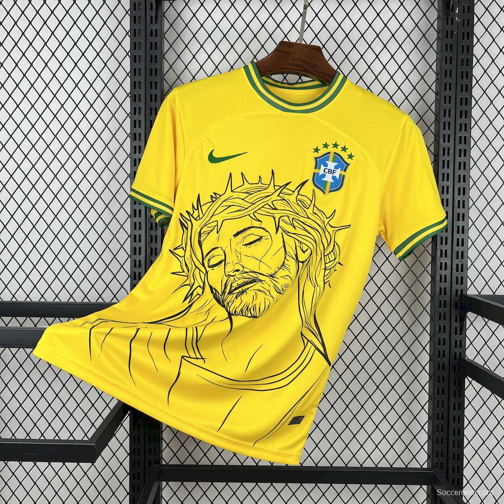 202022 Mens Brazil X CRISTO Special Edition Jersey
