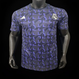 23/24 Real Madrid Pre-Match Navy Grid Jersey