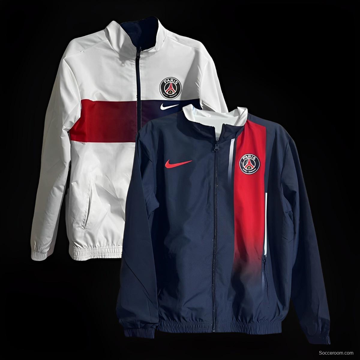 23/24 PSG Navy/White Reversible Full Zipper Jacket