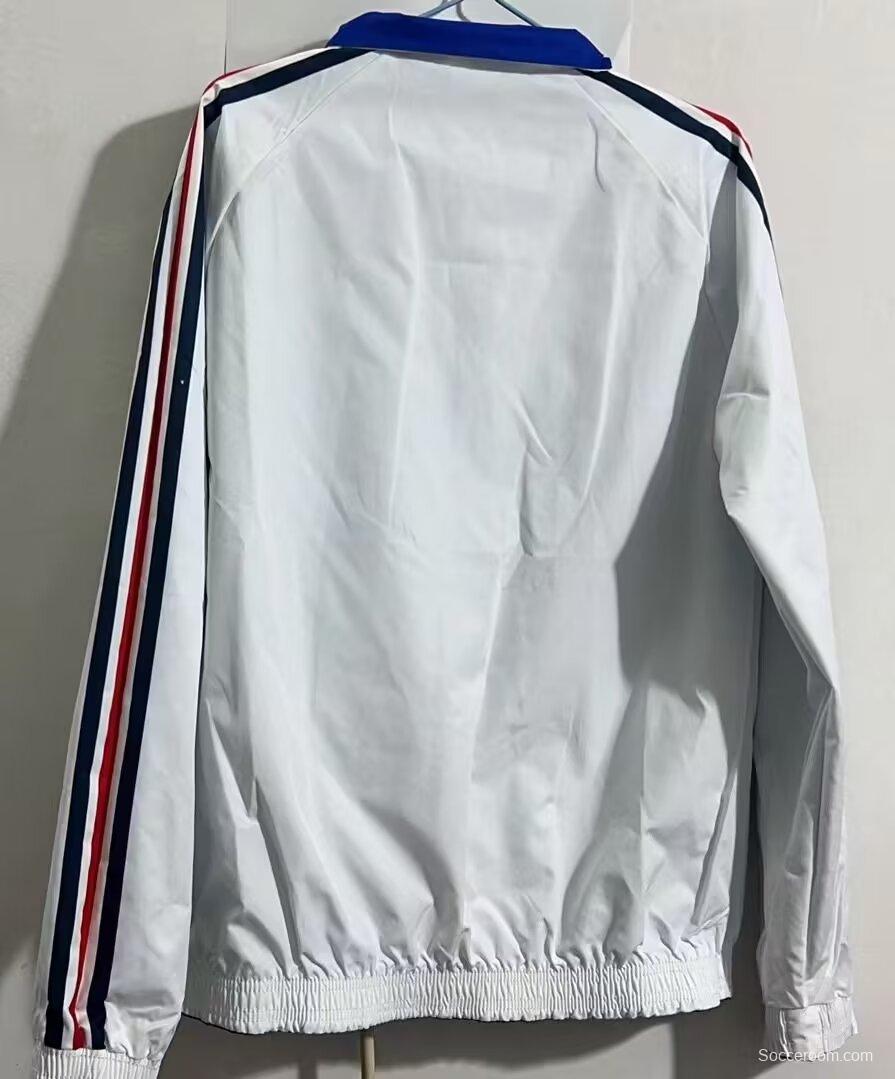 Retro 1998 France Blue/White Reversible Full Zipper Jacket