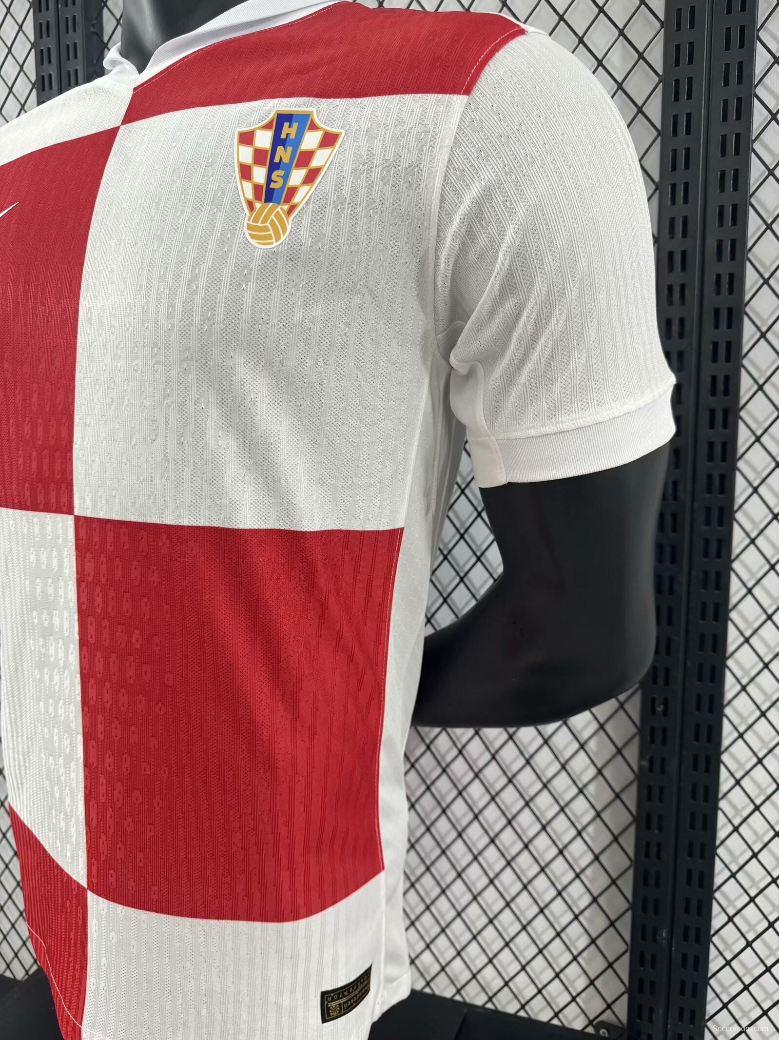 Player Version 2024 Croatia Home Jersey