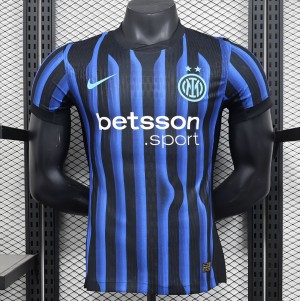 Player Version 25/26 Inter Milan Home Jersey With Sponsor