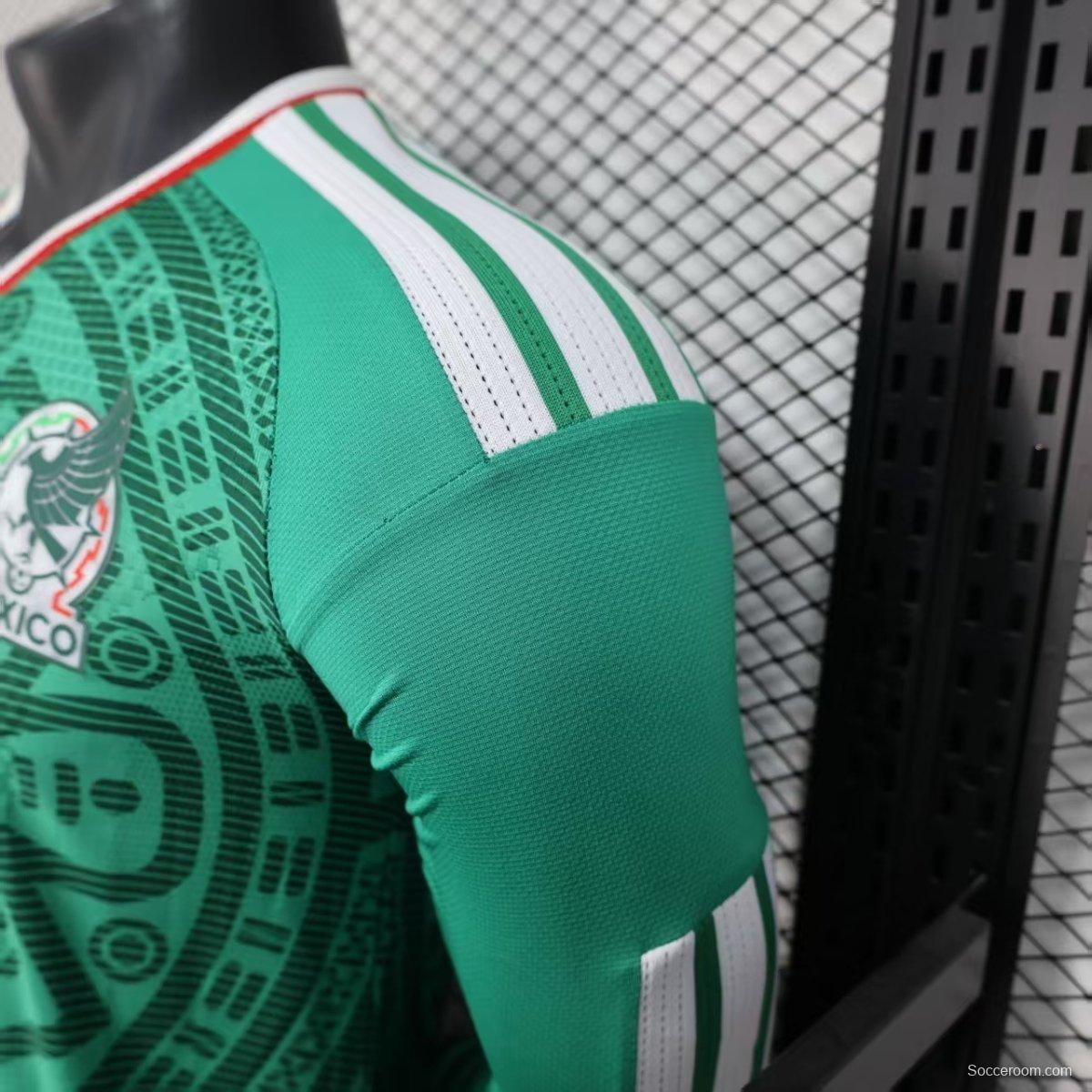 Player Version 2026 Mexico Home Long Sleeve Jersey