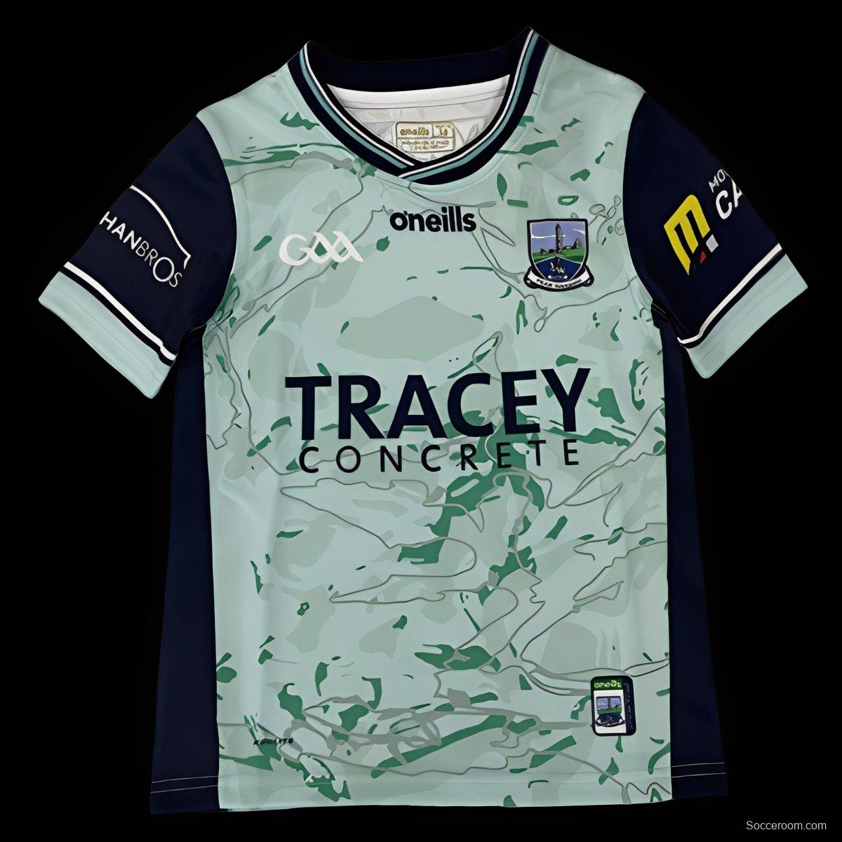 25/26 Kids Fermanagh GAA Mint Green with Camouflage Pattern Alternate Jersey