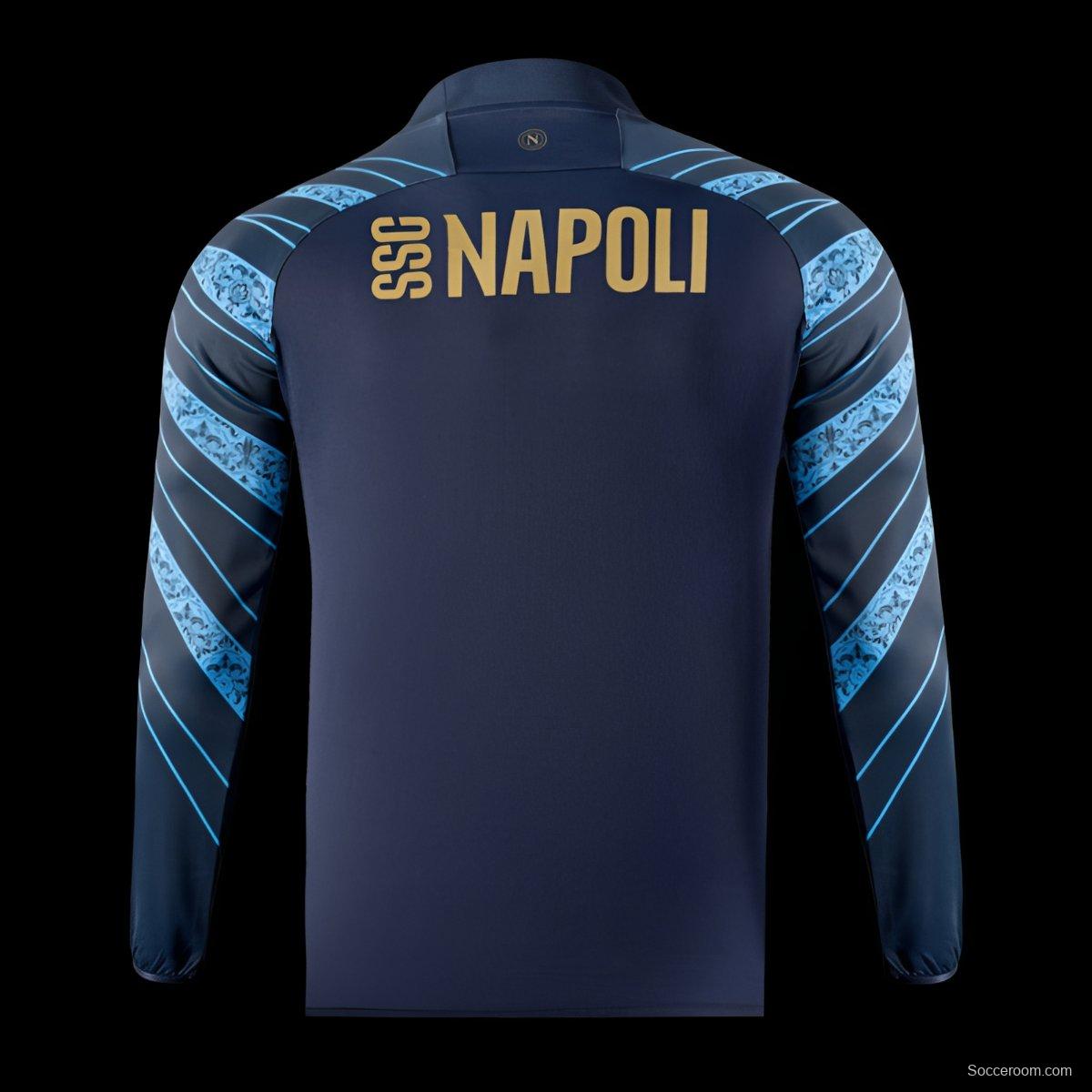 25/26 Napoli Blue Pre-Match Long Sleeve Sweatshirt