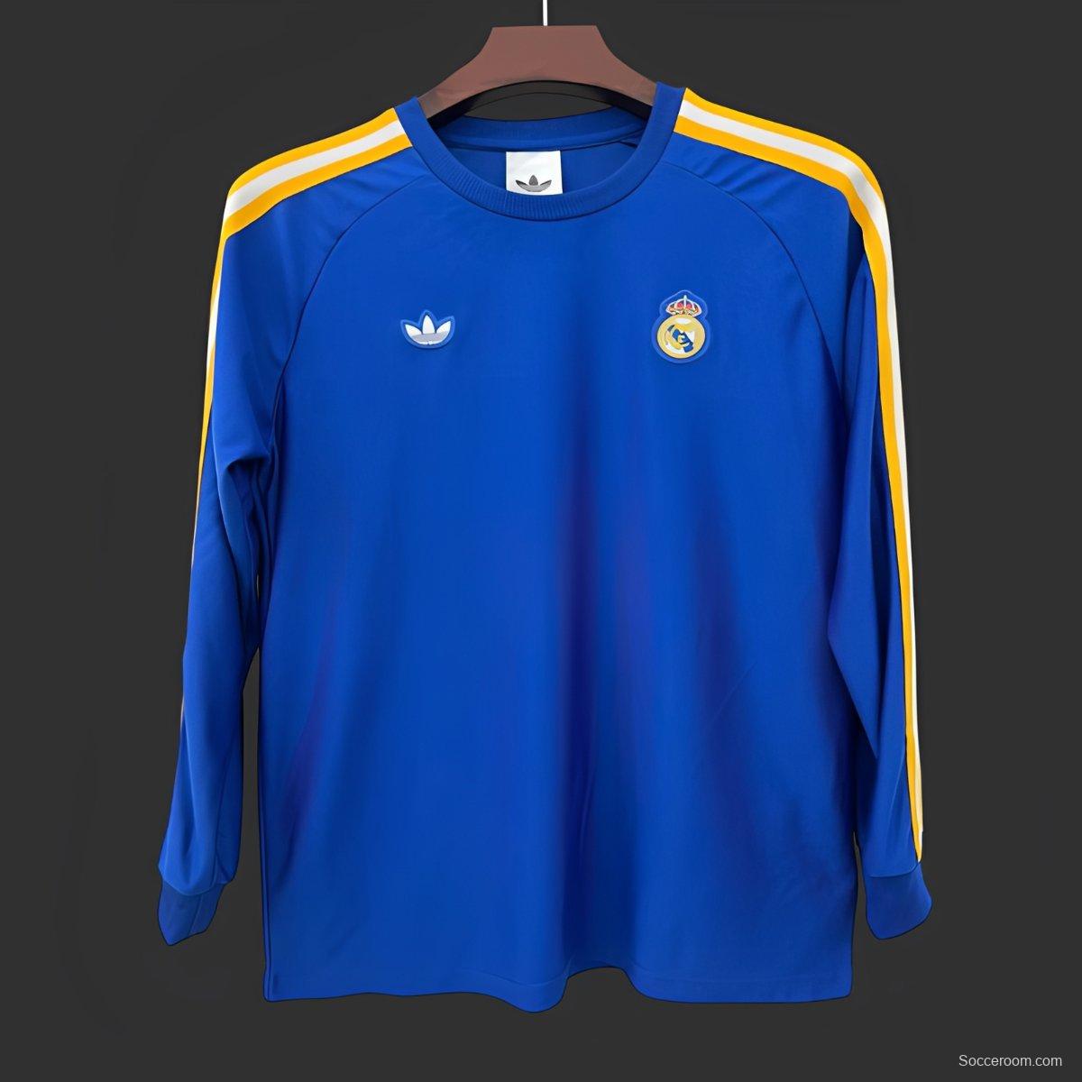 25/26 Real Madrid Originals Blue Crew Long Sleeve Sweat