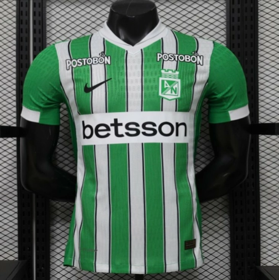 Player Version 26/27 Atlético Nacional Green & White with Vertical Stripe Home Jersey