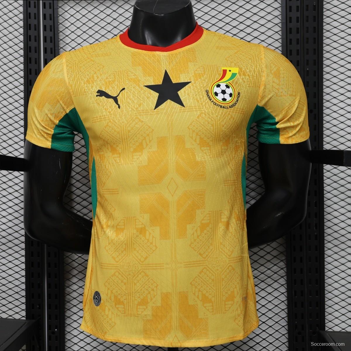Player Version 26/27 Ghana  Away  Yellow & Green/Red Accent Jersey