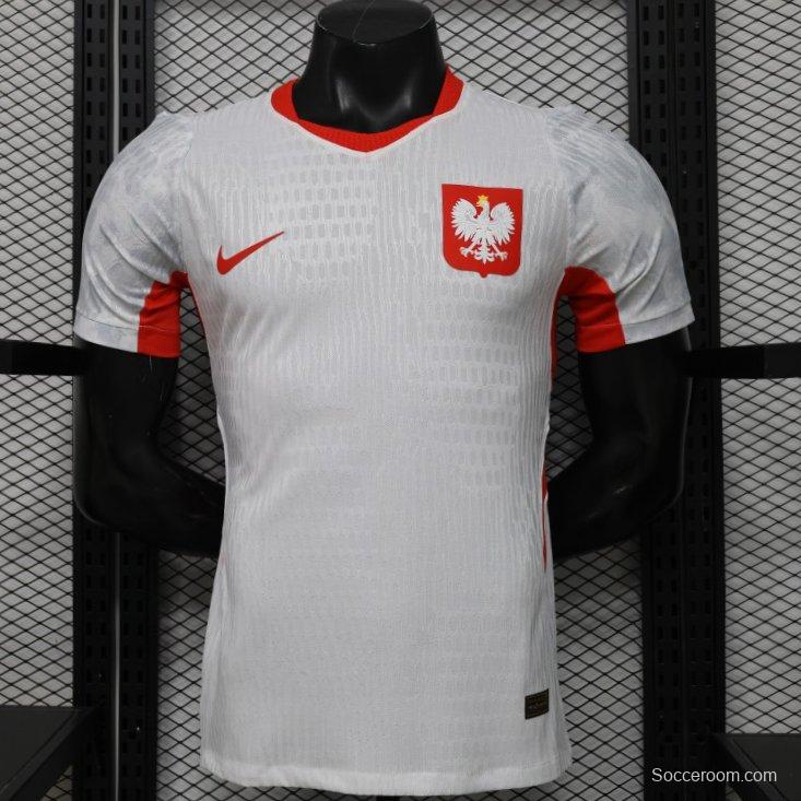 Player Version 2026 Poland Home White  Jersey