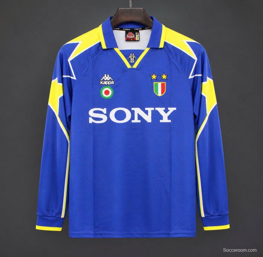 Retro 95/96 Juventus Away Blue Long Sleeve Jersey