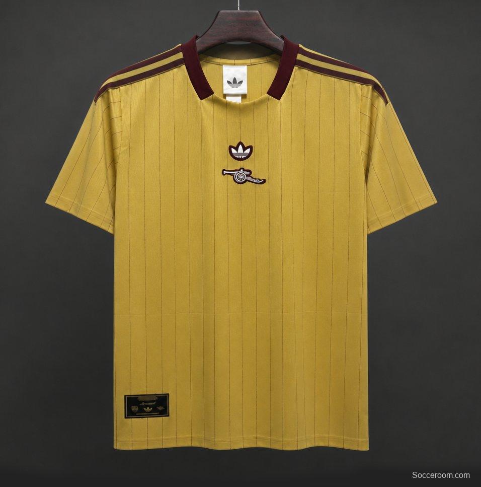 2026 Arsenal Adidas Terrace Icons Yellow Jersey
