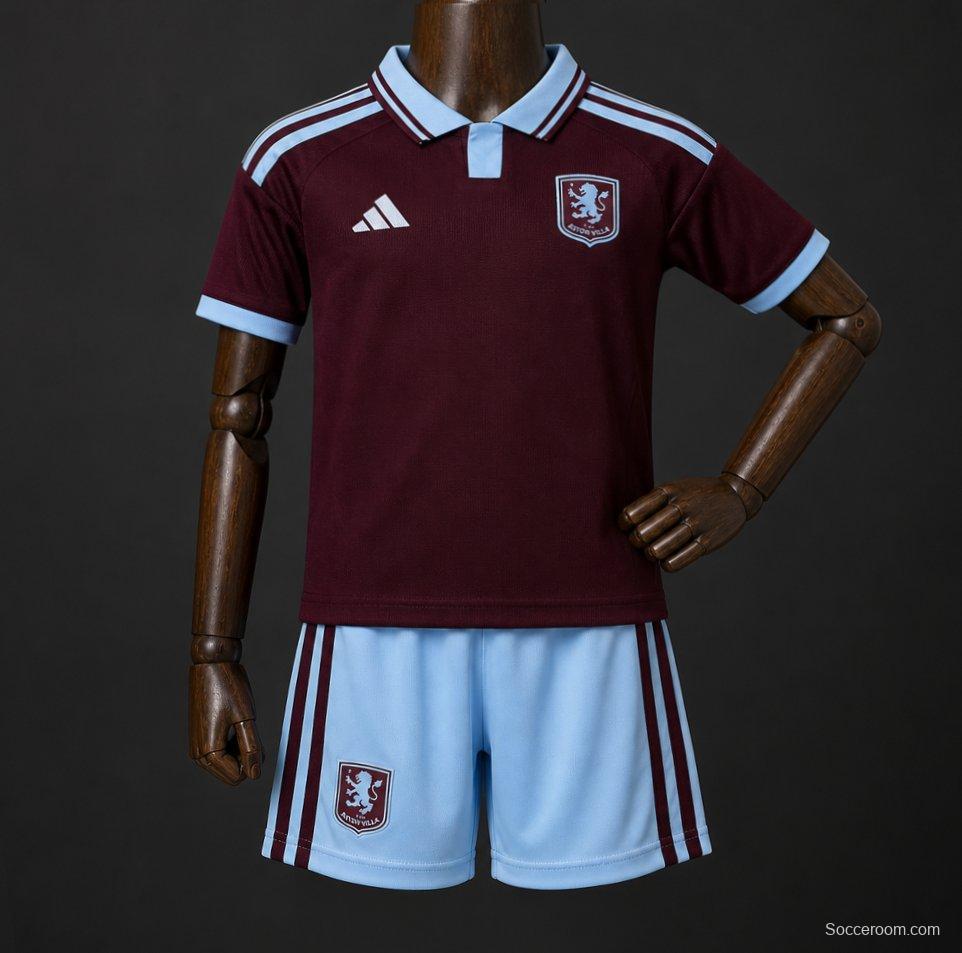 26/27 Kids Aston Villa Home Jersey